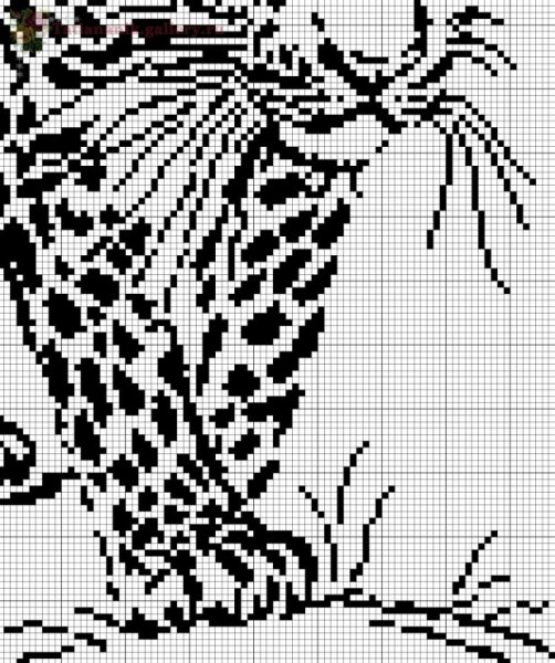 Вышивка бисером монохром