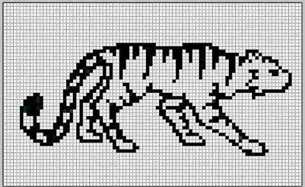 Схемы фенечек прямым плетением тигр