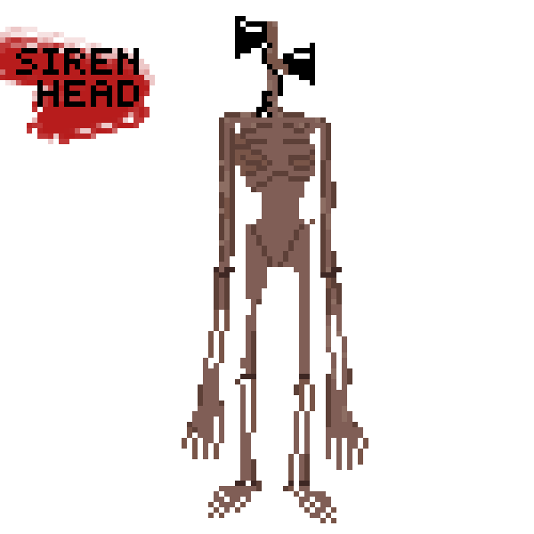 Сиреноголовый пиксель арт