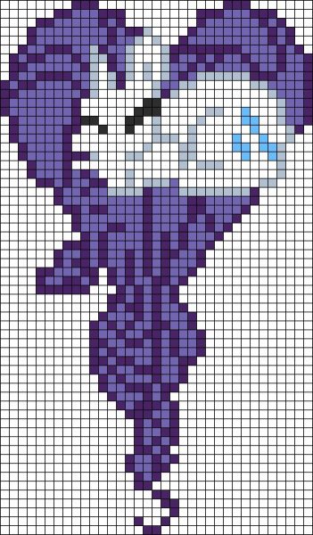 Рисование по клеткам пони