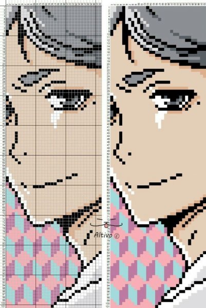 Вышивка крестом аниме персонажей