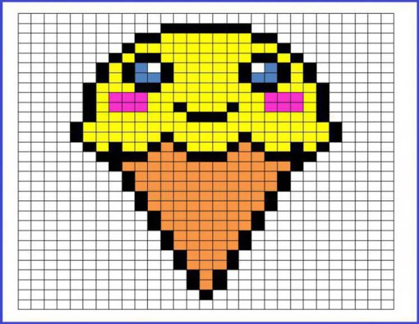Рисунки по клеткам красивые и простые