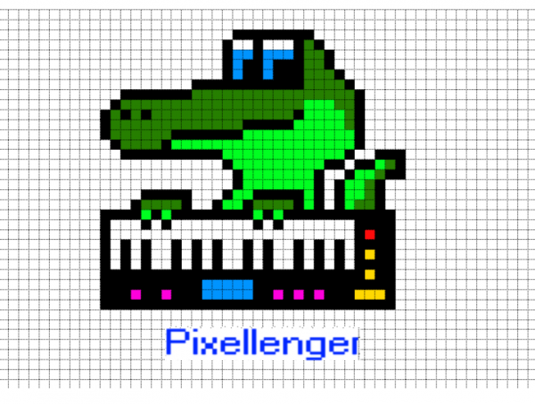 Крокодил по клеточкам