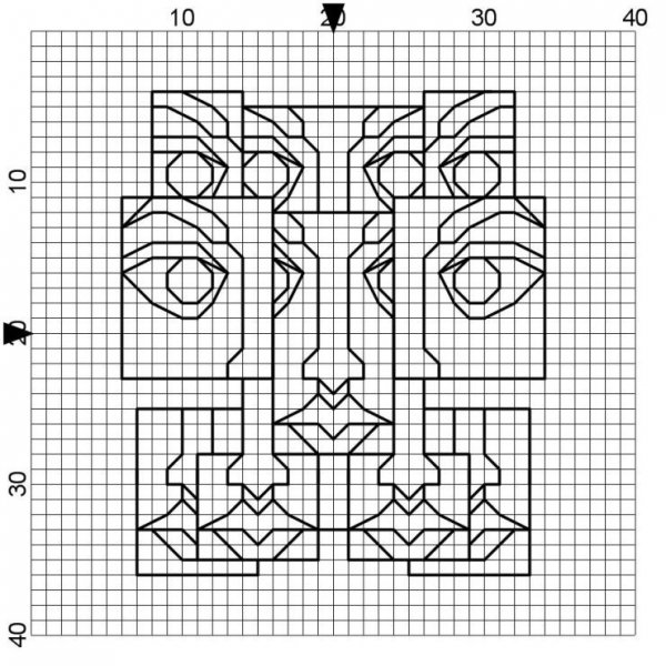 Рисунки по клеточкам узоры