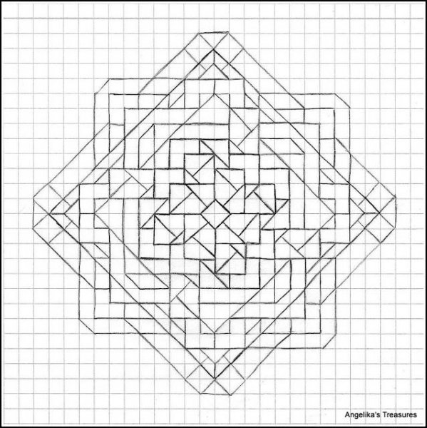 Узоры по клеточкам сложные