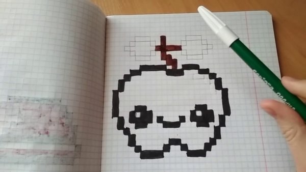 Рисунки по клеточкам приведение