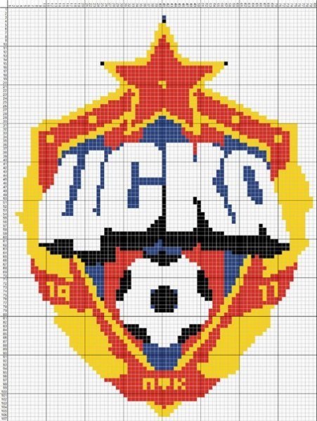 Футбольные клубы Вышивание крестиком