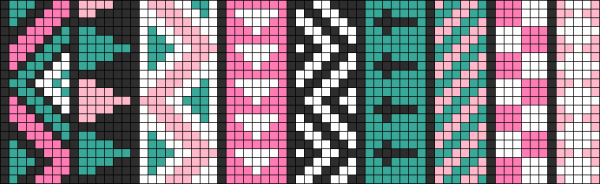 Схемы фенечек прямым плетением