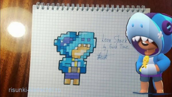 Леон из Brawl Stars по клеткам