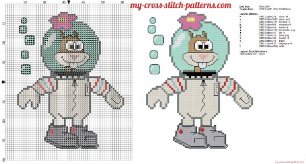 Рисунки по клеточкам Сэнди