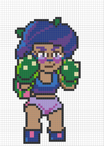 Рисование по клеточкам БРАВЛ старс