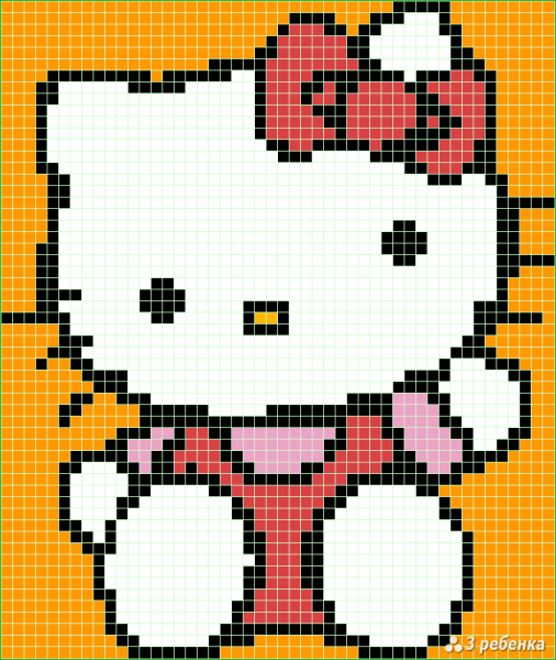 Вышивание крестиком Хеллоу Китти