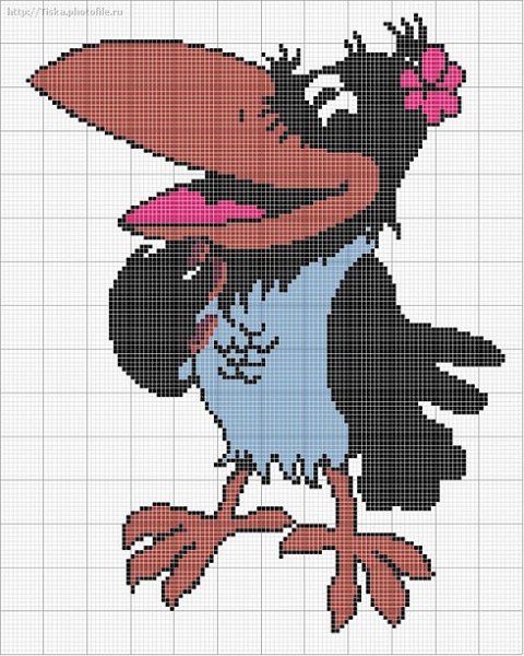 Вышить ворону