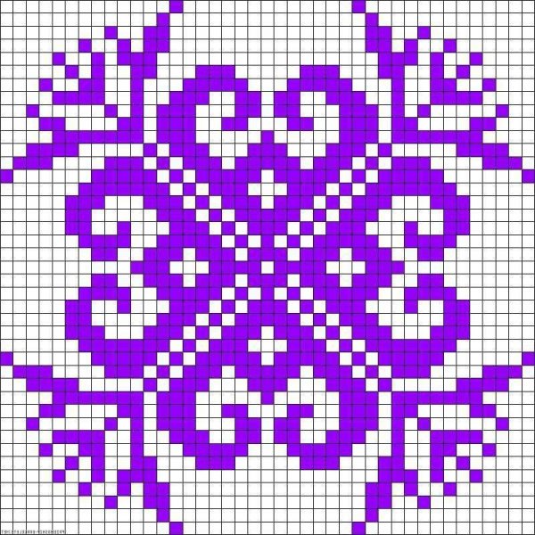 Орнамент по клеточкам в тетради