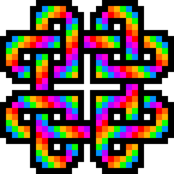 Узоры по клеточкам цветные