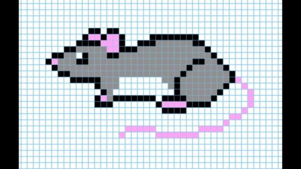 Рисование по клеточкам в тетрадях мышки