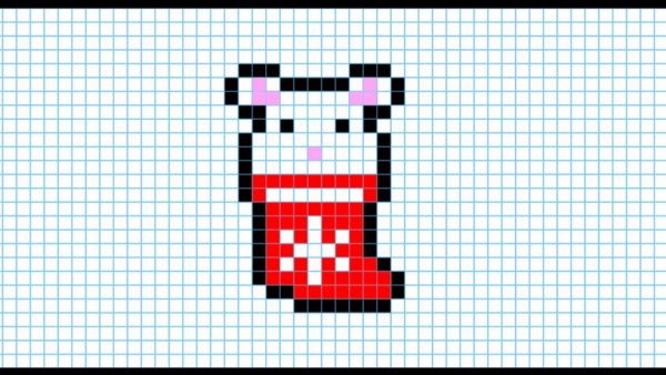 Рисунки по клеточкам новогодние лёгкие маленькие