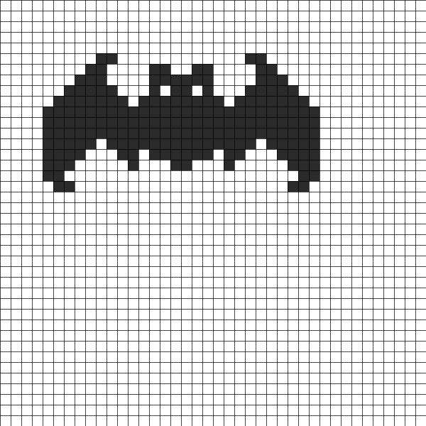 Летучая мышь по клеткам