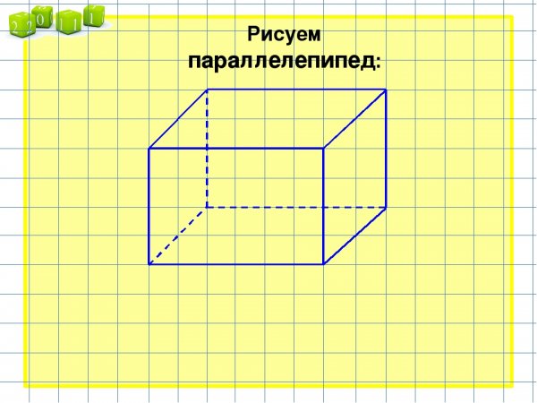 Объемный параллелепипед рисунок