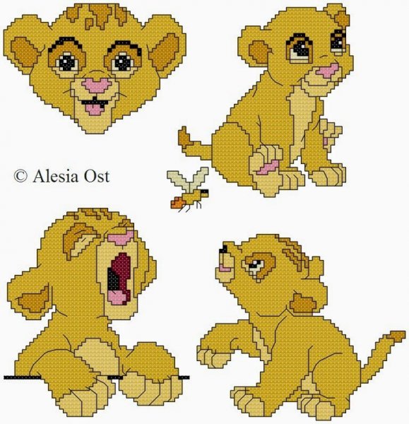 Симба вышивка