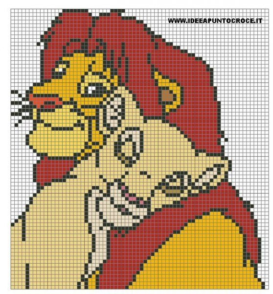 Симба вышивка