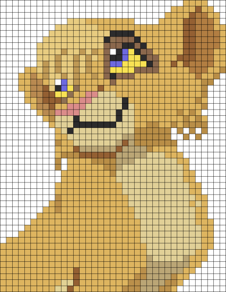 Пиксельный Лев