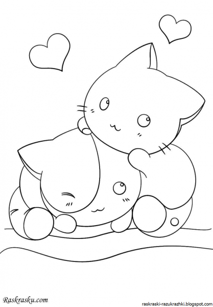 Раскраски милые зверята