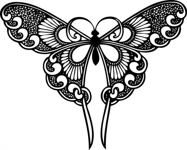 Раскраски для девочек бабочки