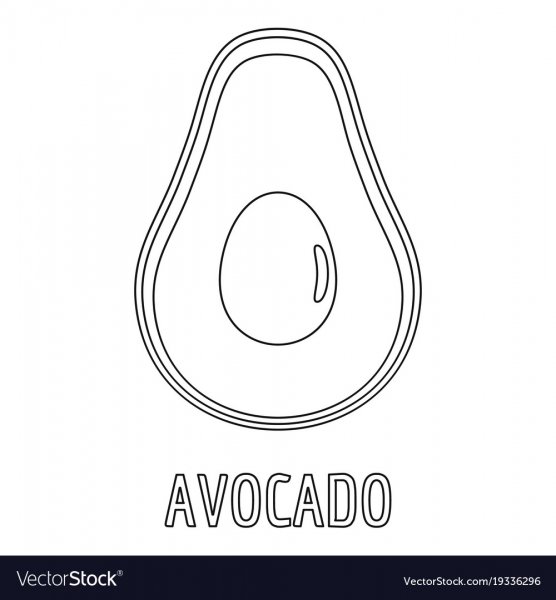 Раскраска авокадо
