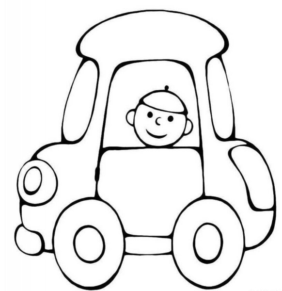 Раскраски для самых маленьких машинки