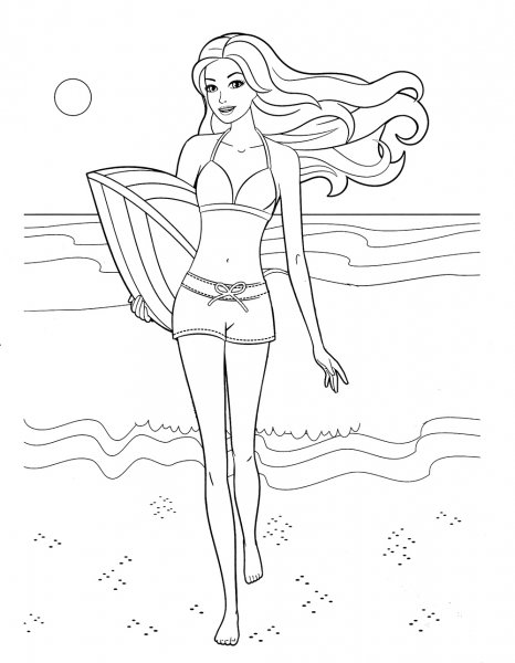 Раскраски для девочек Барби