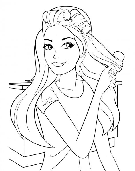 Раскраски для девочек Барби