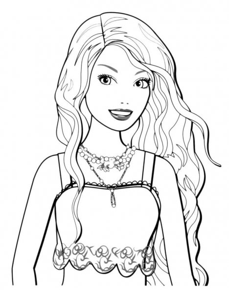Раскраски для детей Барби