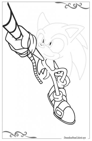 Раскраска Соник Икс