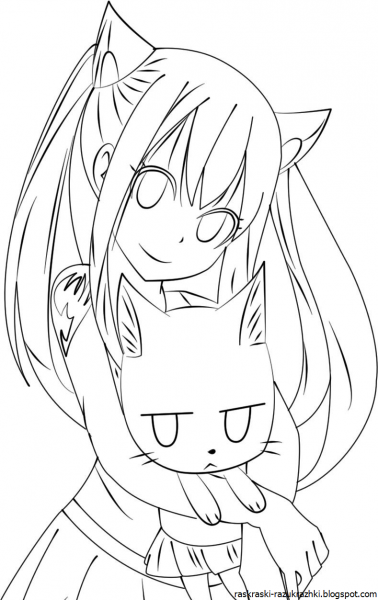 Раскраска аниме карандашом