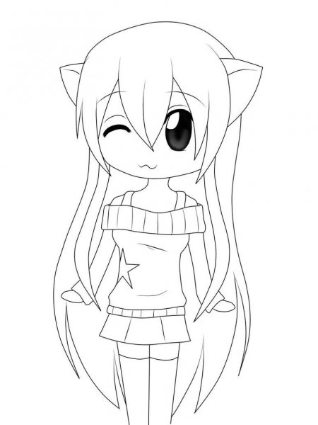 Аниме картинки раскраски