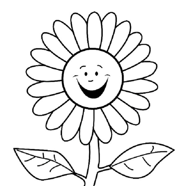 Цветы раскраска для детей