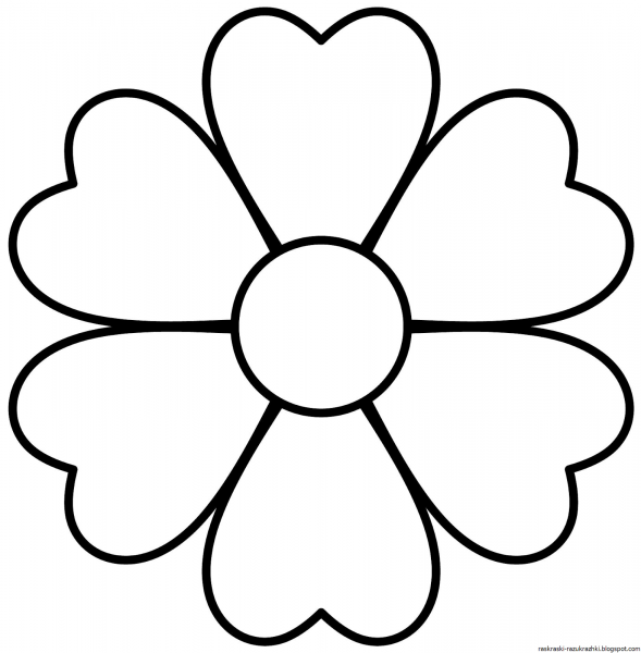Цветок раскраска для малышей
