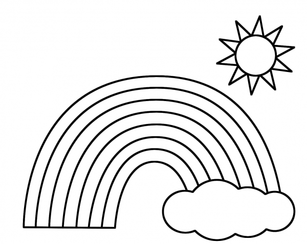 Радуга трафарет