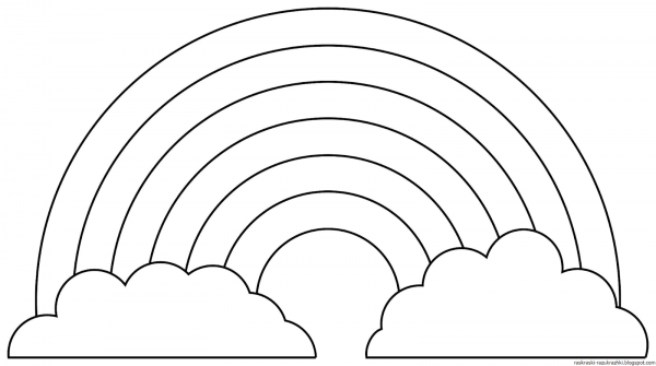 Радуга раскраска для малышей