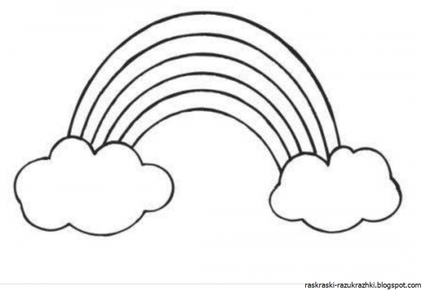 Радуга трафарет