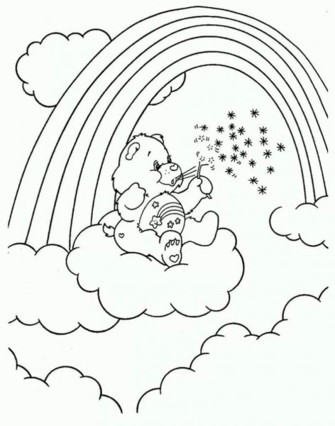 Детская раскраска Радуга