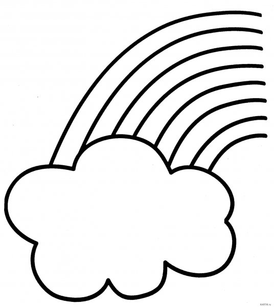 Раскраскаьдля малышей Радуга