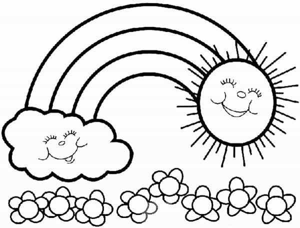 Детские раскраски Радуга