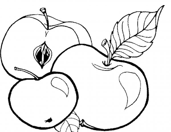 Яблоко раскраска