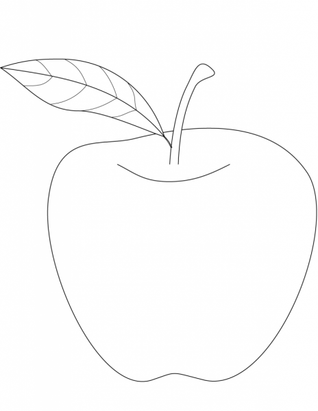 Яблоко раскраска
