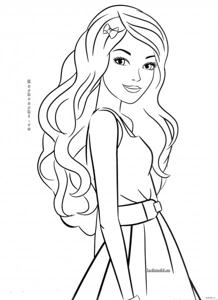 Раскраска. Барби