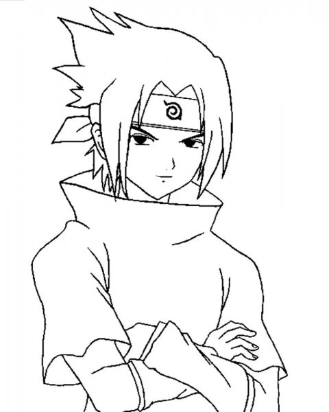 Саске Учиха для срисовки