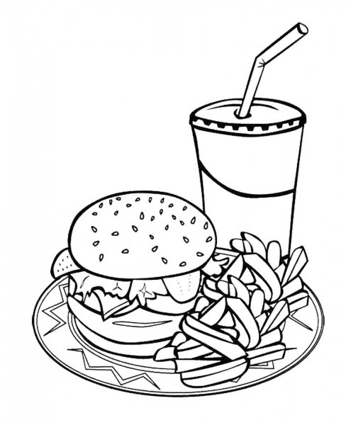 Раскраски фаст фуд
