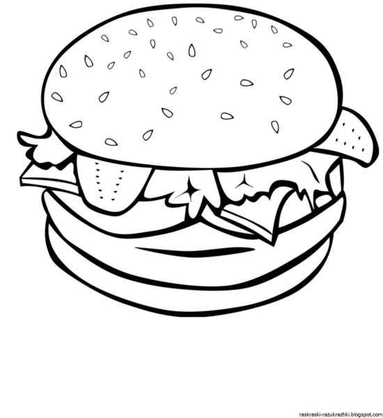 Раскраски еда